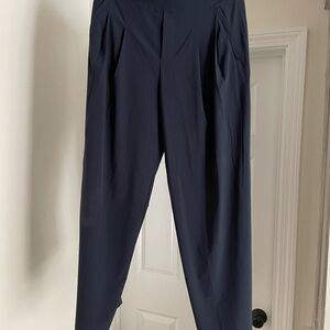Athleta “Brooklyn” Woman’s Pleated Pants in Navy Blue